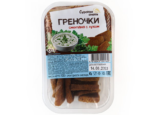 Сурские гренки Сметана с луком (100 гр) во Владимире