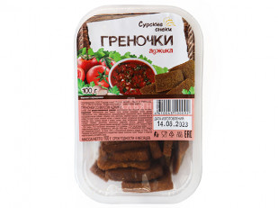 Деревенские гренки со вкусом Томат Спайси (Сурские): Сурские гренки с Аджикой (100 гр)